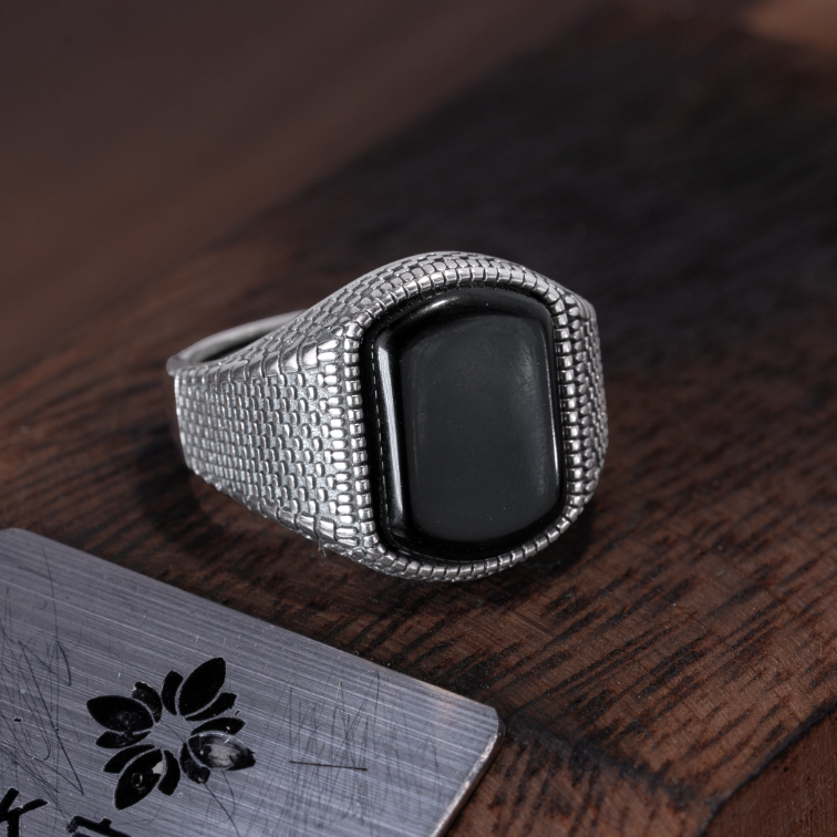 ブラックストーンリング - S925 - N100005 – HUYK JEWELRY©