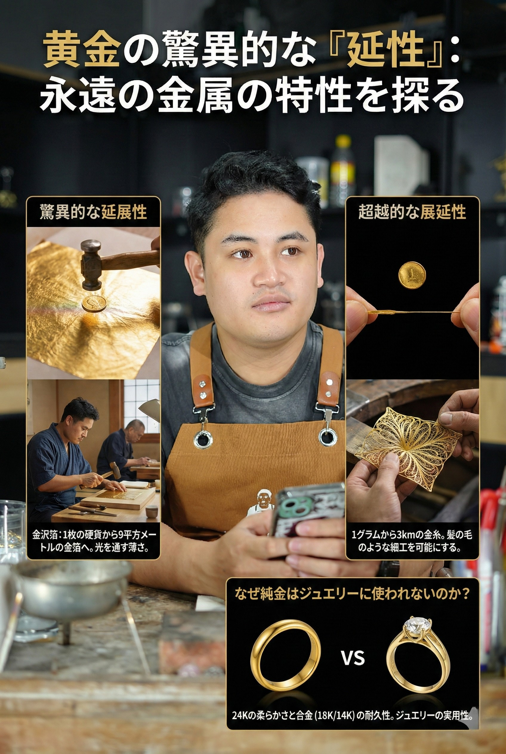 純金はどれくらい「柔らかい」のか？