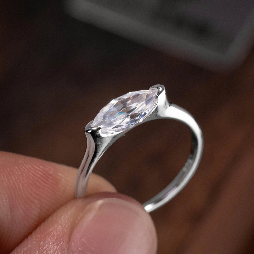 แหวนเทวดาประดับซิครอน – เงิน S925 – N400041