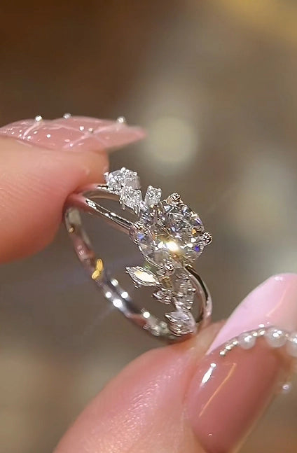 金羽モアサナイトリング 7mm S925シルバー N0002