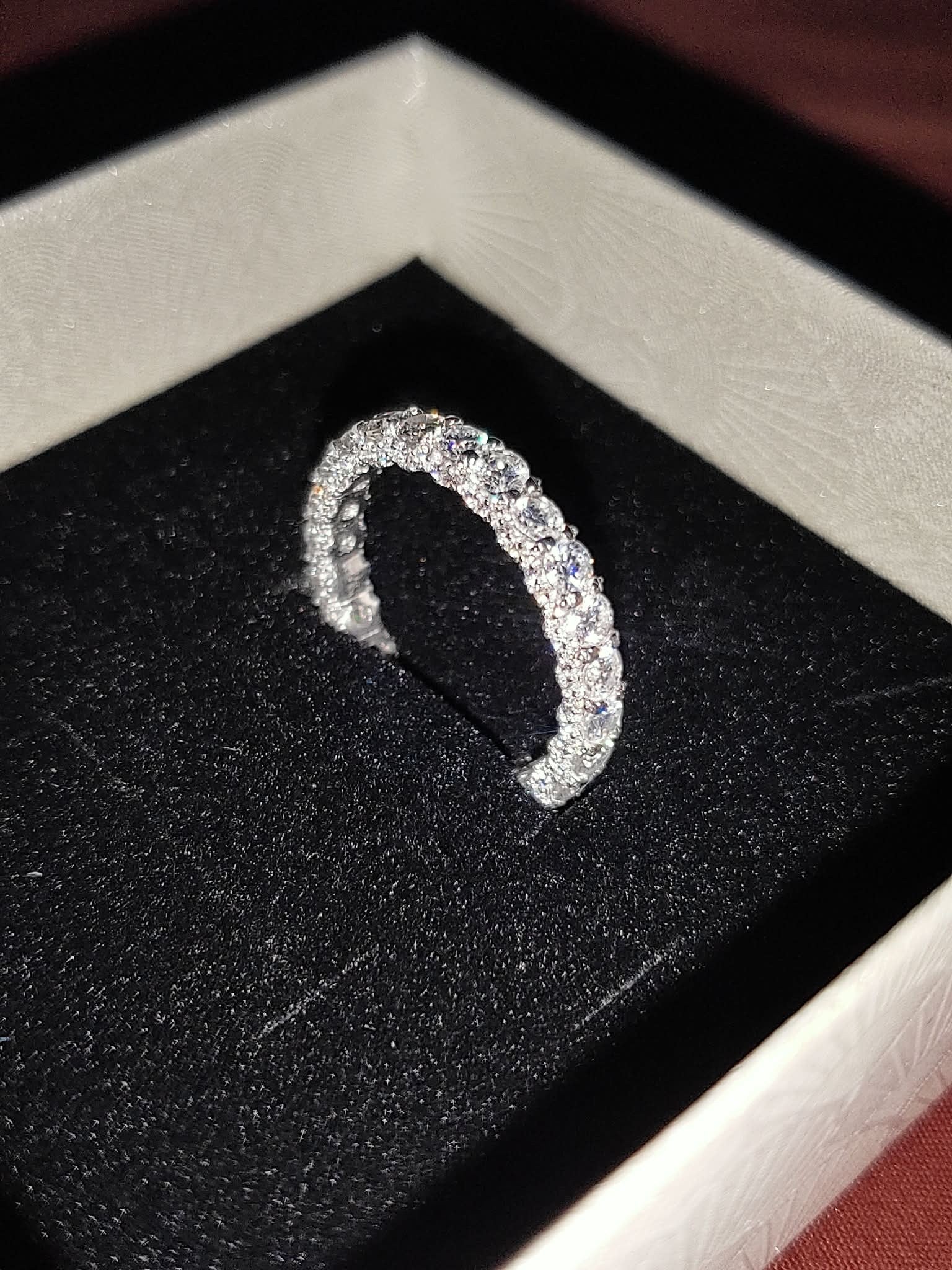 透明なモアッサナイトのリング - S925 - N0006 – HUYK JEWELRY©