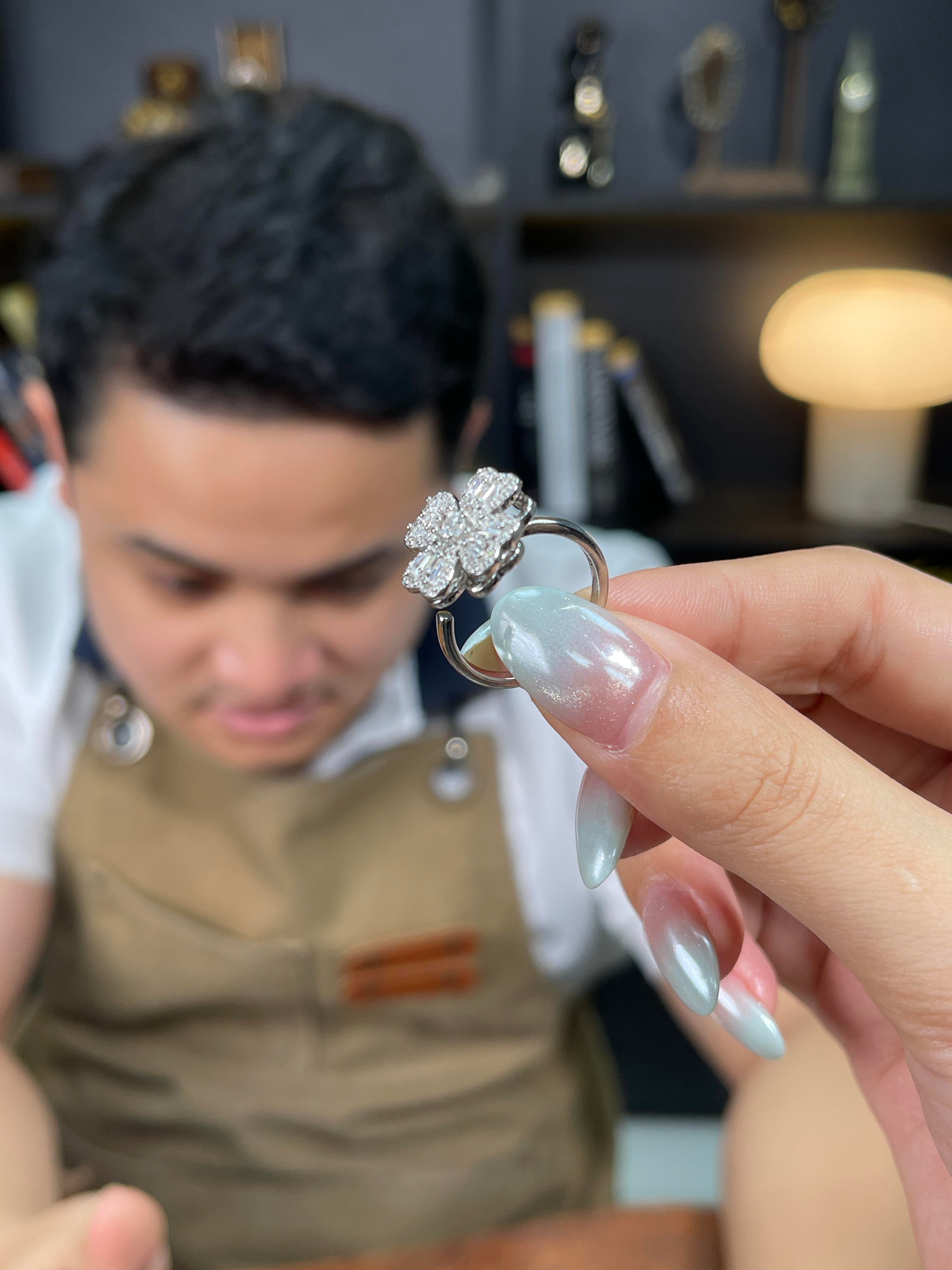 四つ葉のクローバー 回転式リング- S925 - N0044 – HUYK JEWELRY©