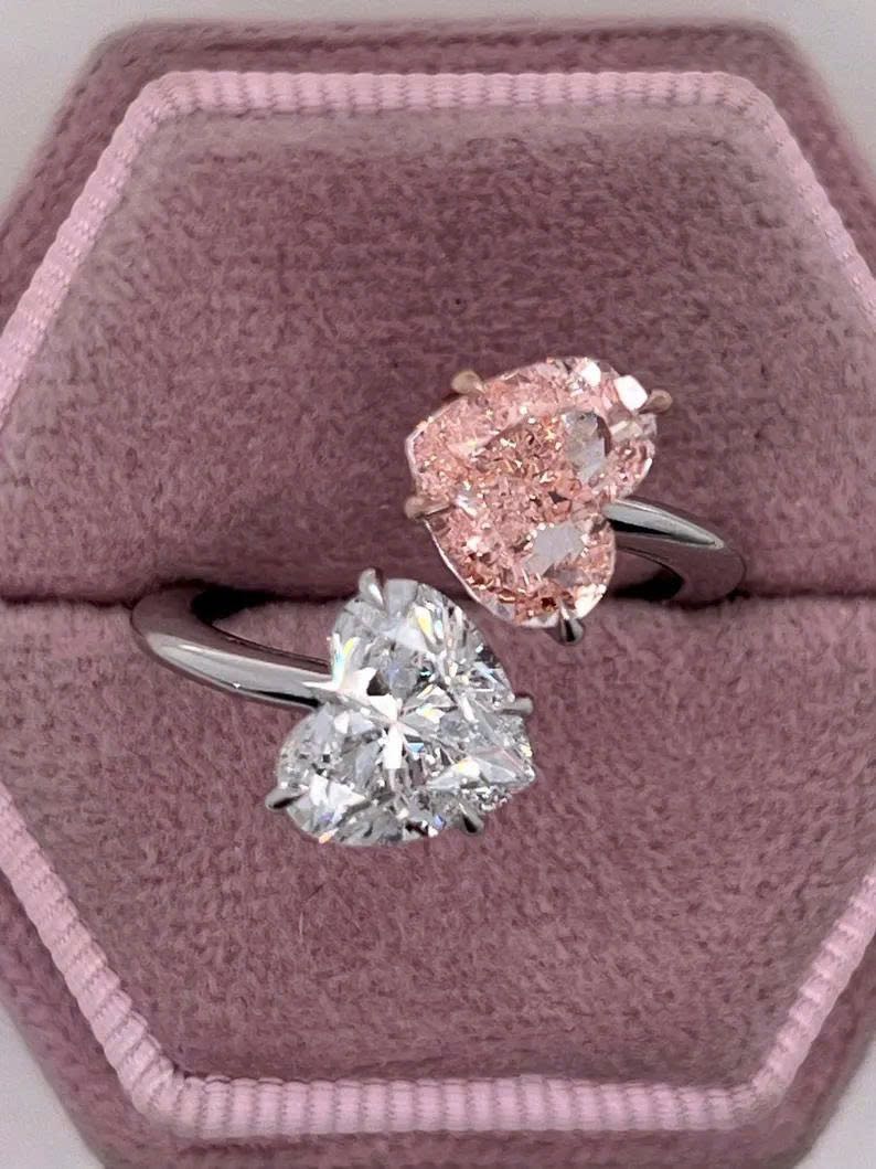 ダブルハート モアサナイト リング-S925- N464001 – HUYK JEWELRY©