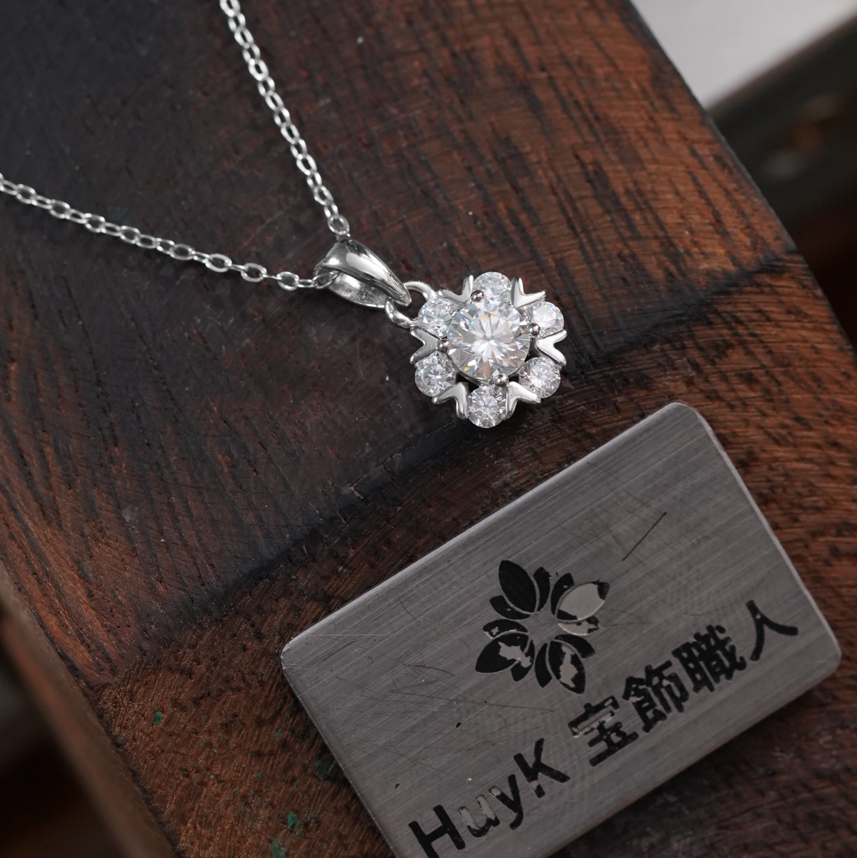 雪結晶ネックレス - s925 - D0007