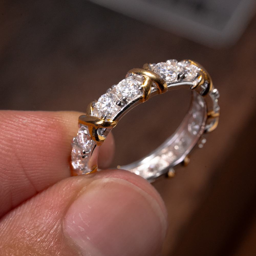 Cincin Eternal Love XO dengan Moissanite – S925 – N102221