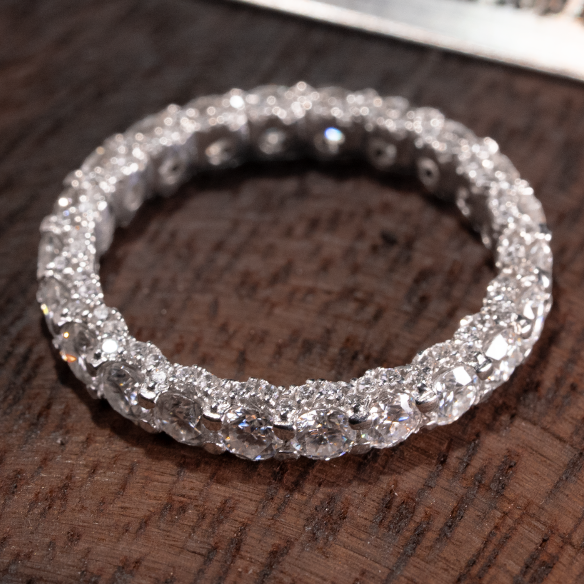 แหวนโมอิสซาไนต์ใส – เงิน S925 – NM101