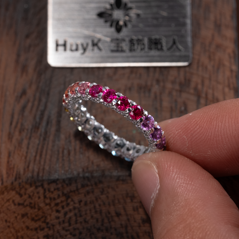 Cincin Safir Pelangi - S925 - N610001