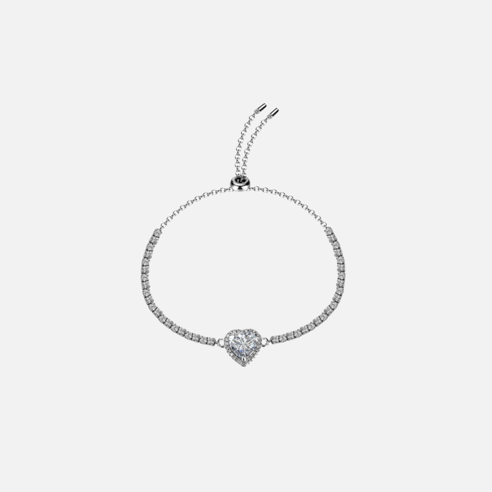 กำไลข้อมือรูปหัวใจ – CZ – L610001