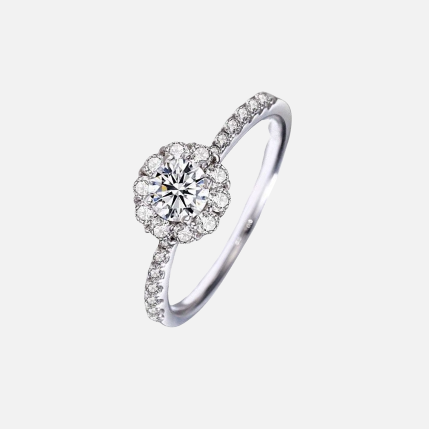 แหวนดอกไม้ Moissanite Diamond – เงิน S925 – N000968