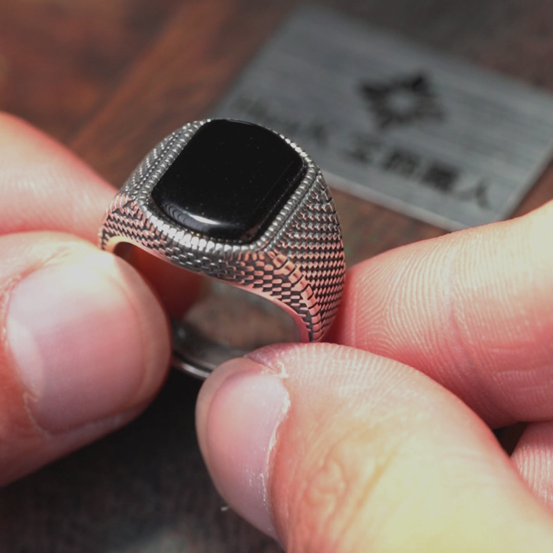 ブラックストーンリング - S925 - N100005 – HUYK JEWELRY©