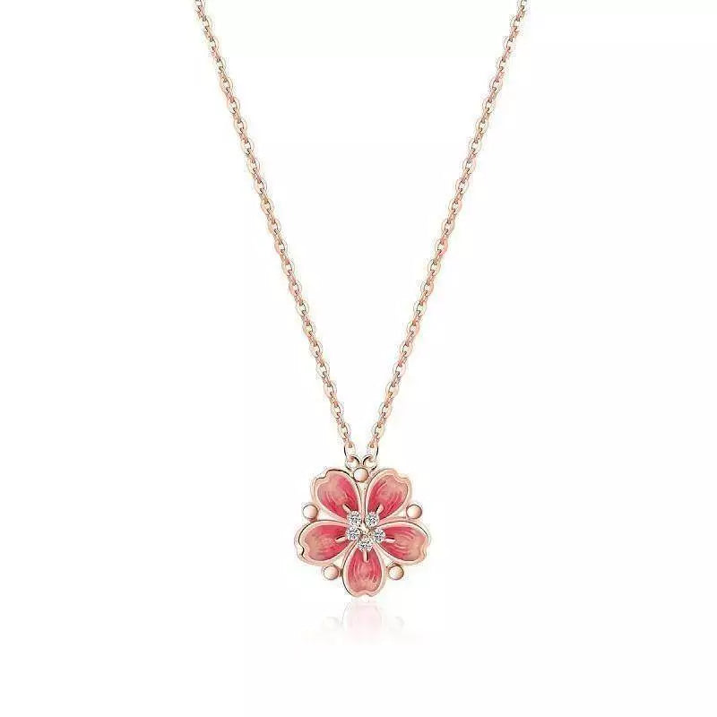 2WAY桜ネックレス -S925-D0066