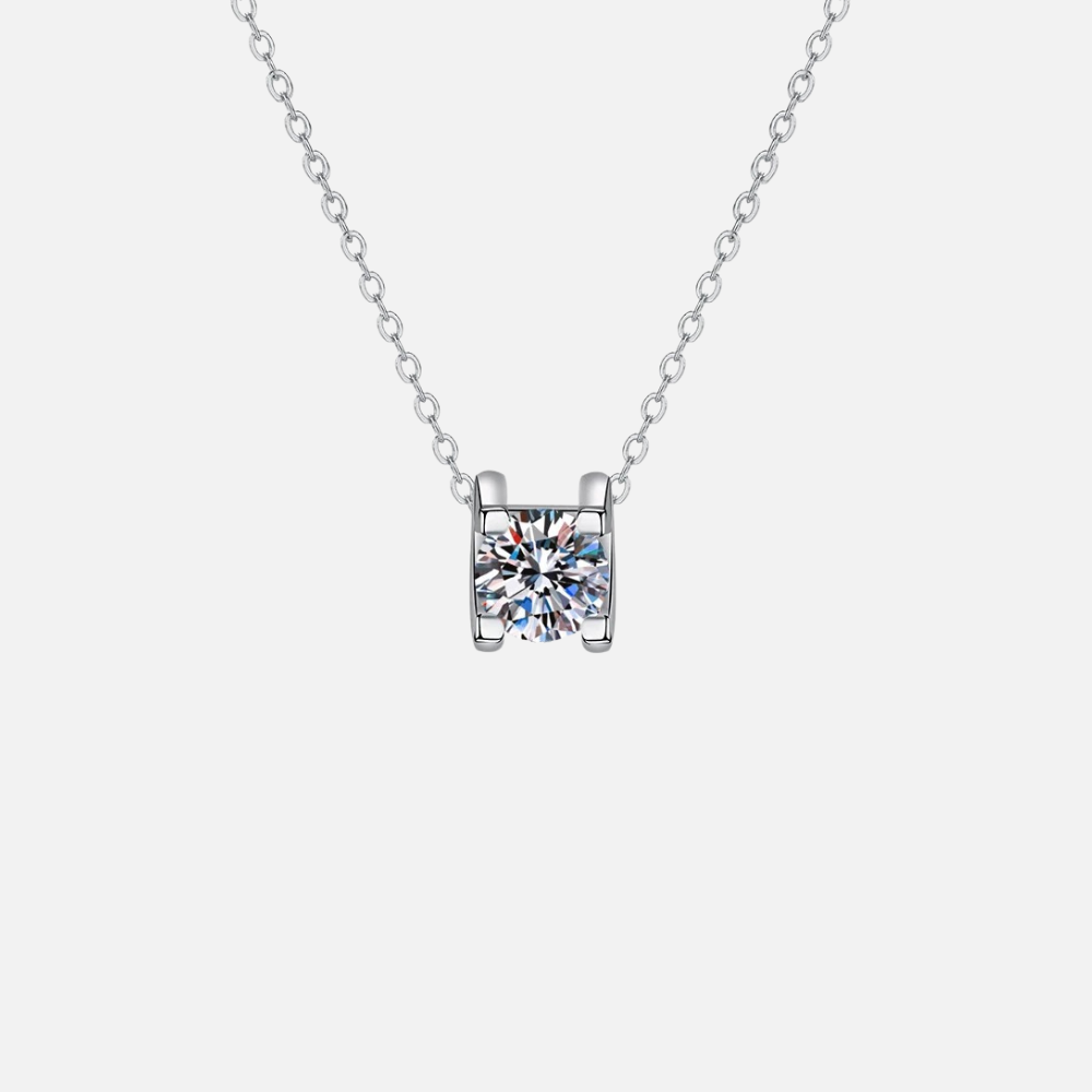 莫桑石項鍊 - s925 - D000982