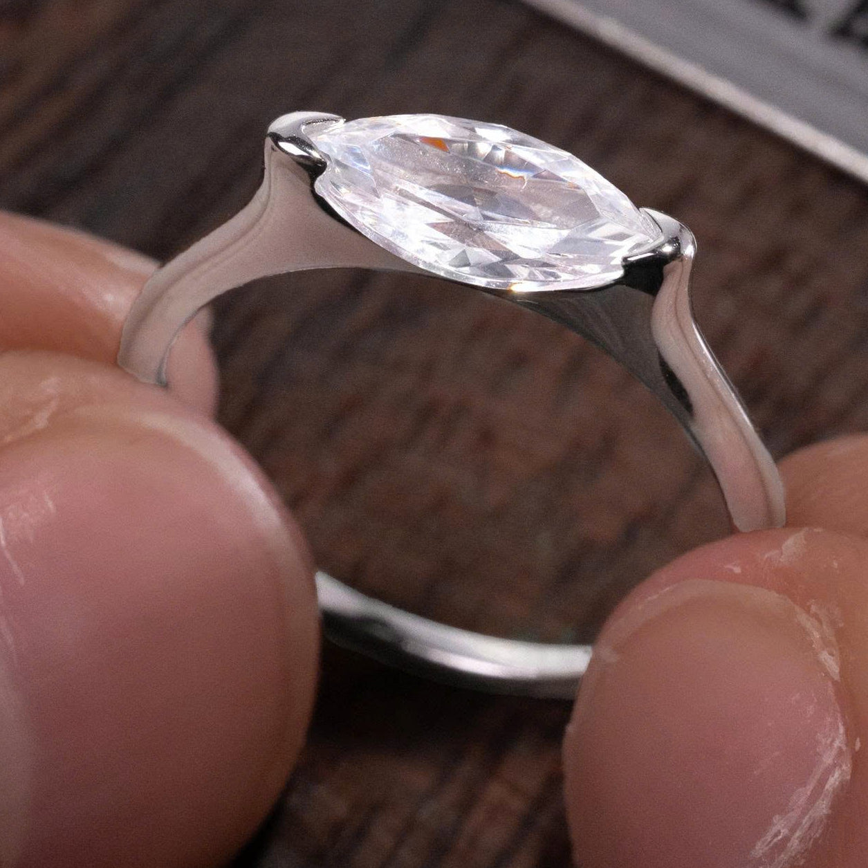 แหวนเทวดาประดับซิครอน – เงิน S925 – N400041